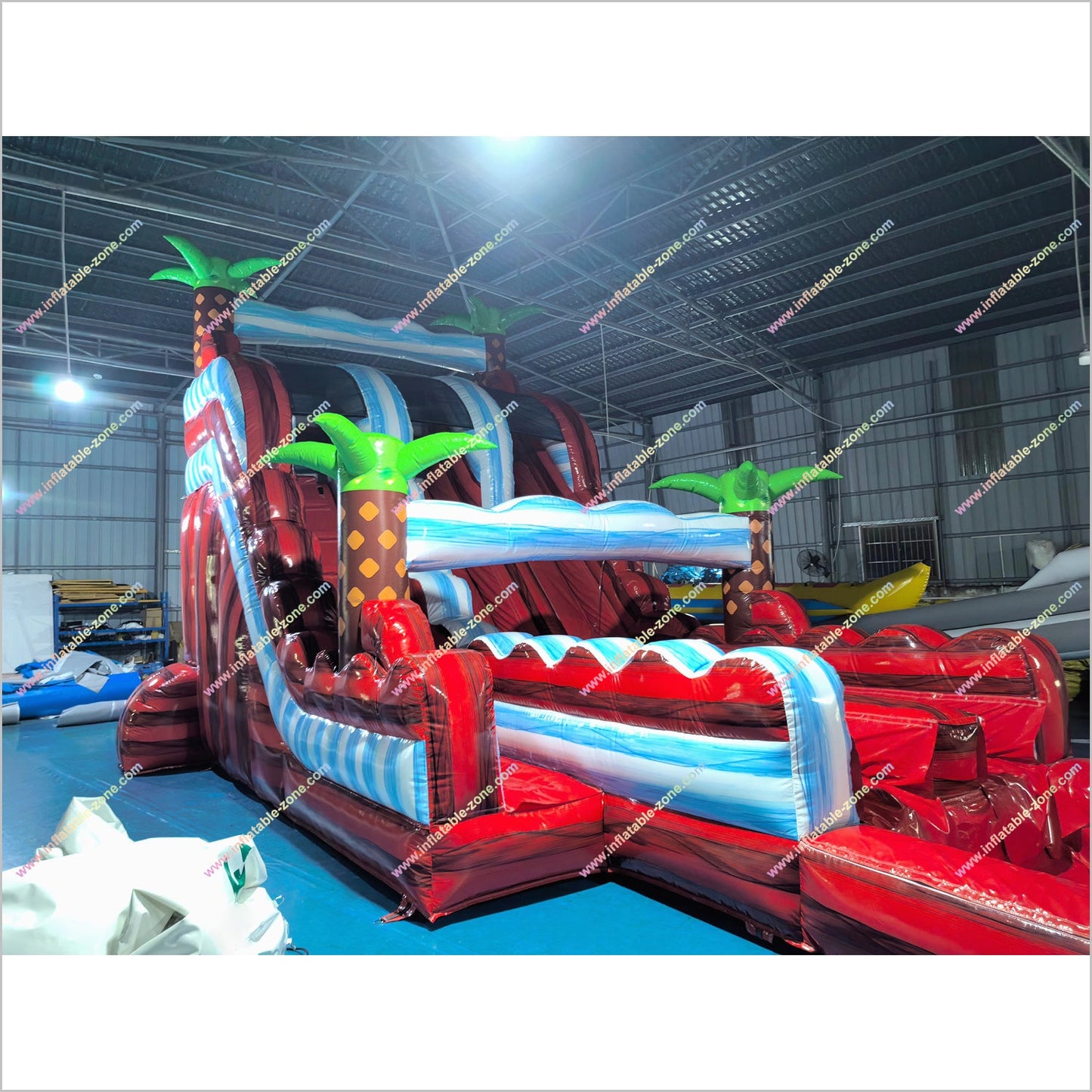 Crimson Bay Splash And Slide Inflatable Water Slide Swimming Pool Bouncy Castle Giant Water Slides For Rent