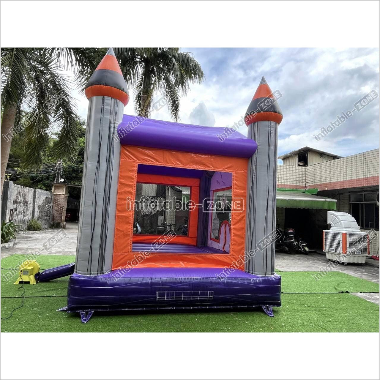 Spooky Halloween Haunted House Happy Hop Bouncy Castle Inflatable Ghost Pumpkin Jumping Bouncer Party - Inflatable-Zone