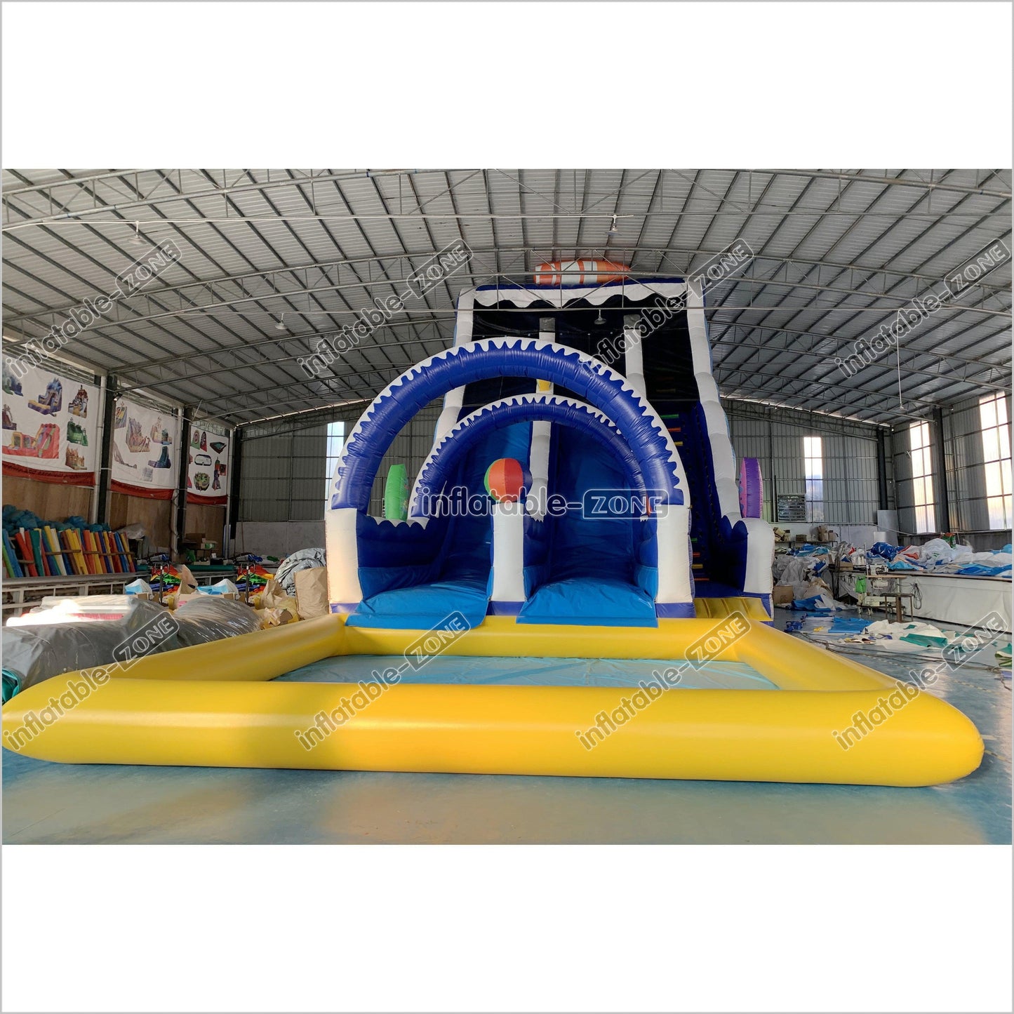 Commercial Inflatable Surf Boards Inflatable Water Slides Giant Moonwalk Water Slide With Inflatable Pool - Inflatable-Zone