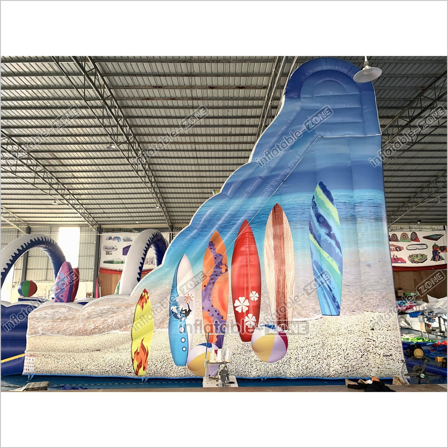 Commercial Inflatable Surf Boards Inflatable Water Slides Giant Moonwalk Water Slide With Inflatable Pool - Inflatable-Zone