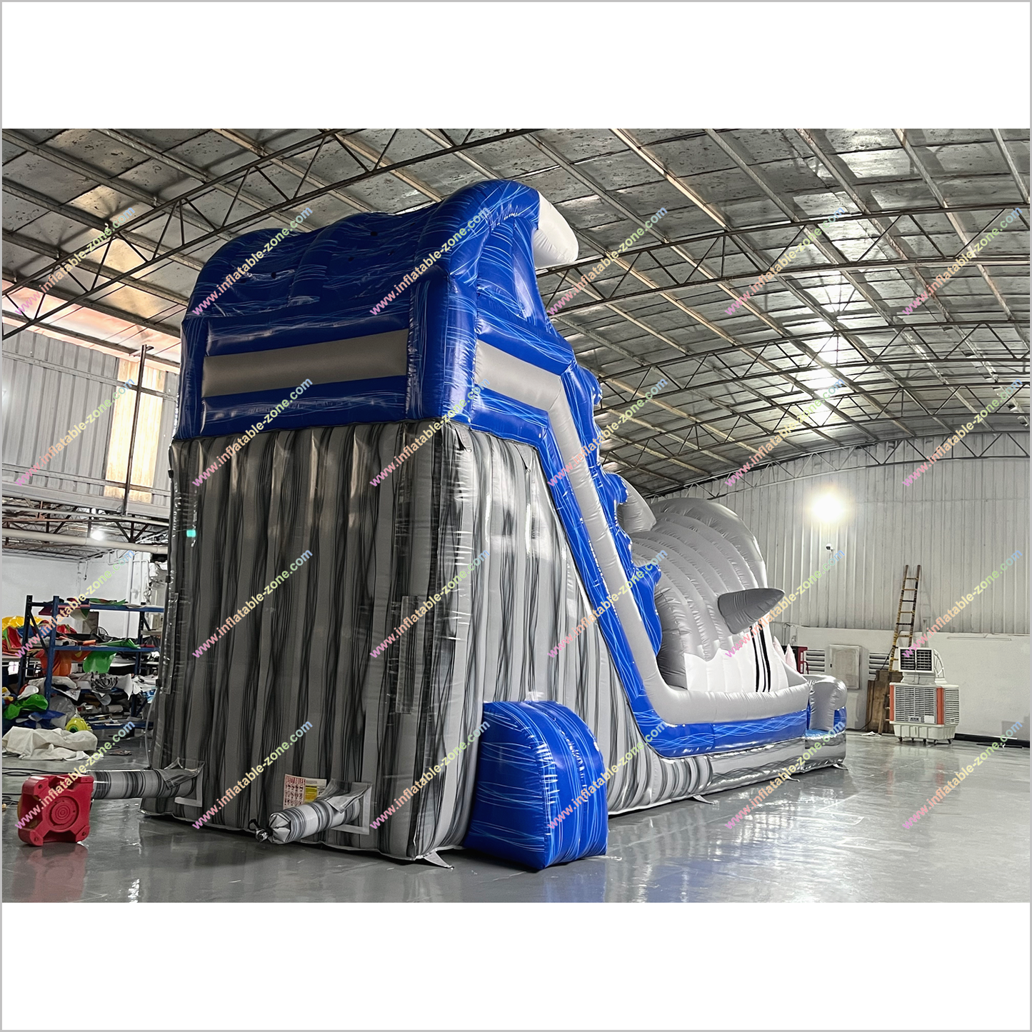 Tall Inflatable Water Slide Rental Shark Pool Indoor Soft Play Equipment Shark Slip And Slide Swimming Pool