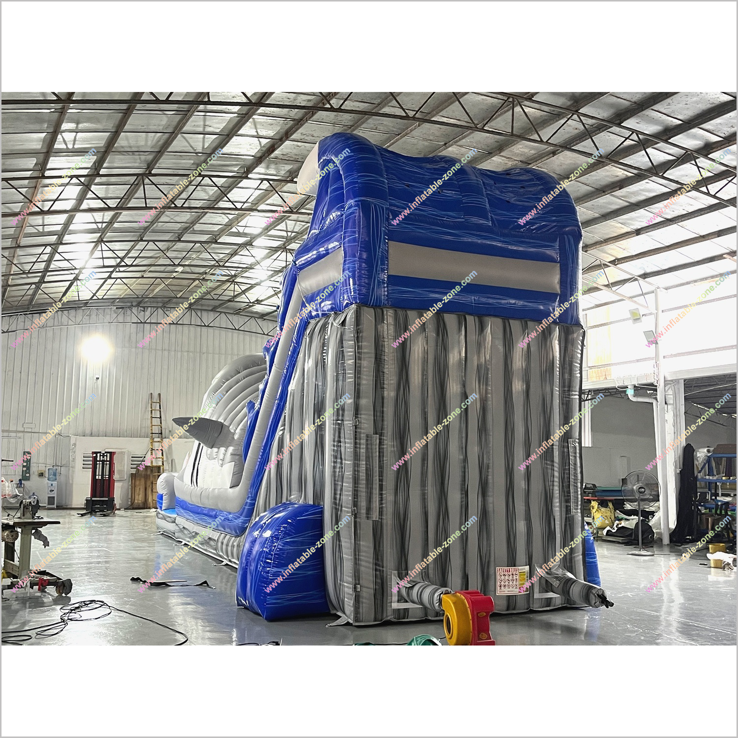 Tall Inflatable Water Slide Rental Shark Pool Indoor Soft Play Equipment Shark Slip And Slide Swimming Pool