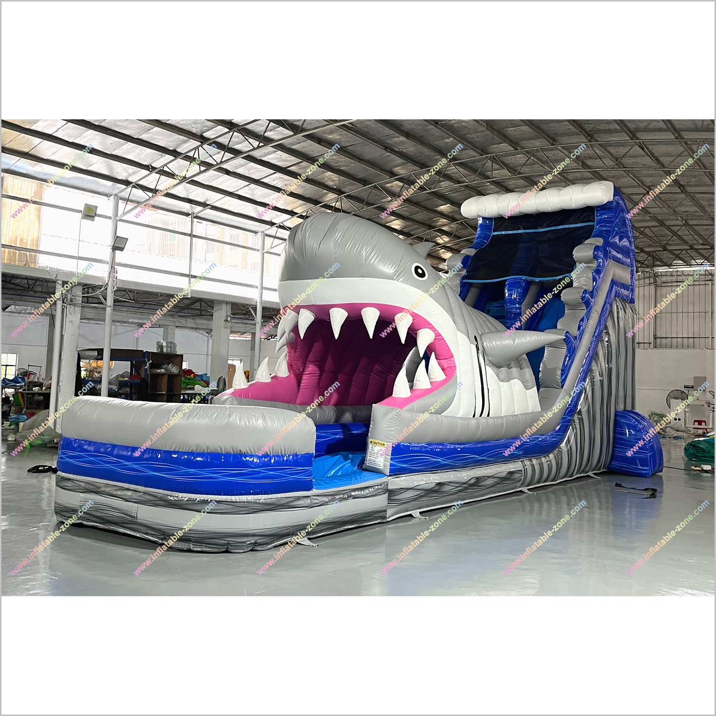 Tall Inflatable Water Slide Rental Shark Pool Indoor Soft Play Equipment Shark Slip And Slide Swimming Pool