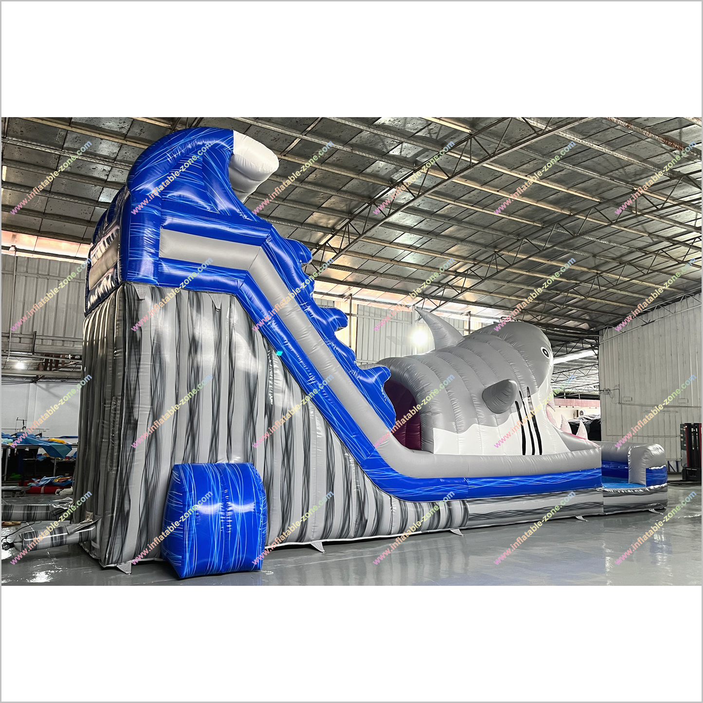 Tall Inflatable Water Slide Rental Shark Pool Indoor Soft Play Equipment Shark Slip And Slide Swimming Pool