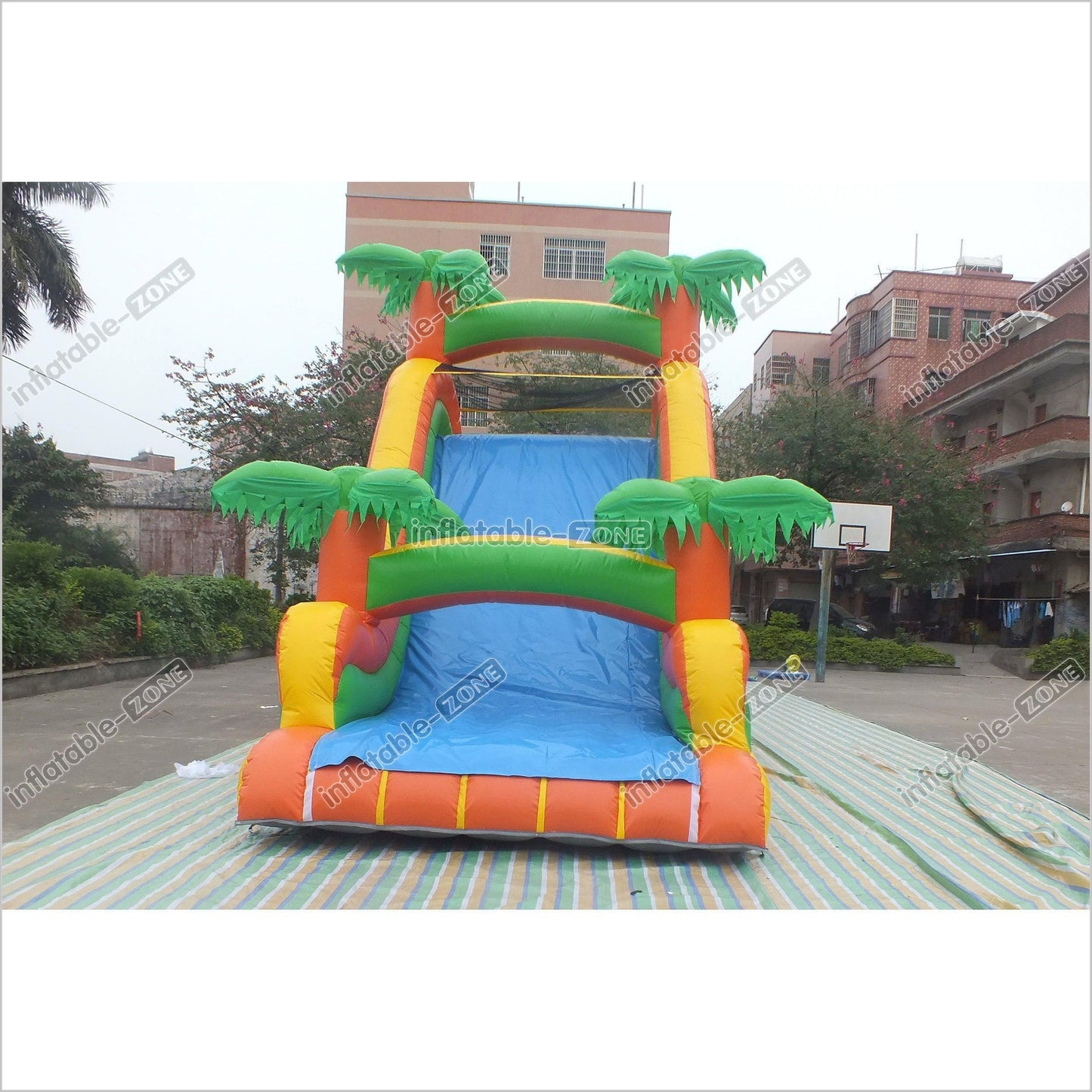 Tropical Obstacle Course Jumper Rental Inflatable Fun Run Assault Course Bouncy Castle For Sale - Inflatable-Zone