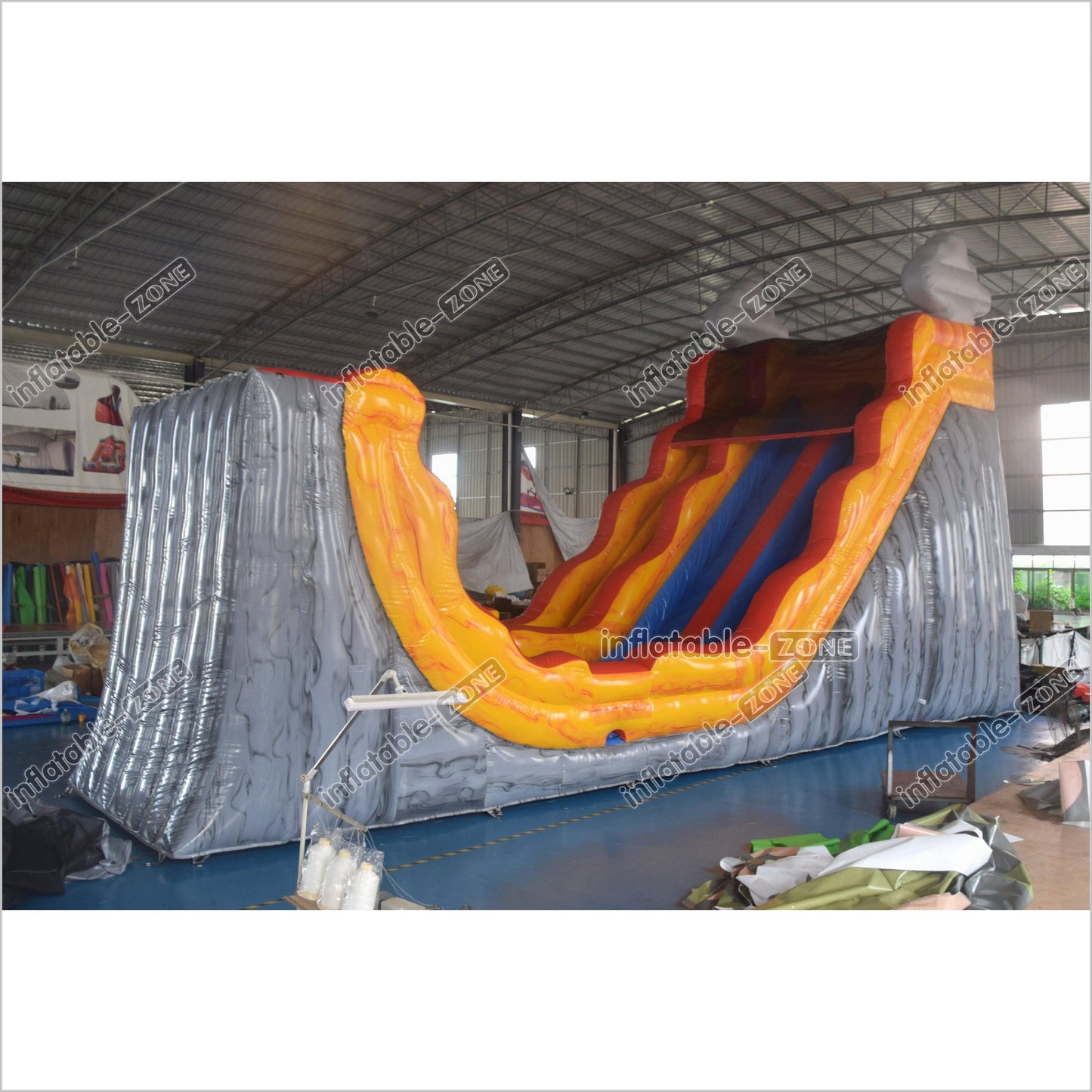 Volcano Lava Inflatable Slide Large Blow Up Inflatable Wave Dual Lane Slip And Slide Jumping For Parties - Inflatable-Zone