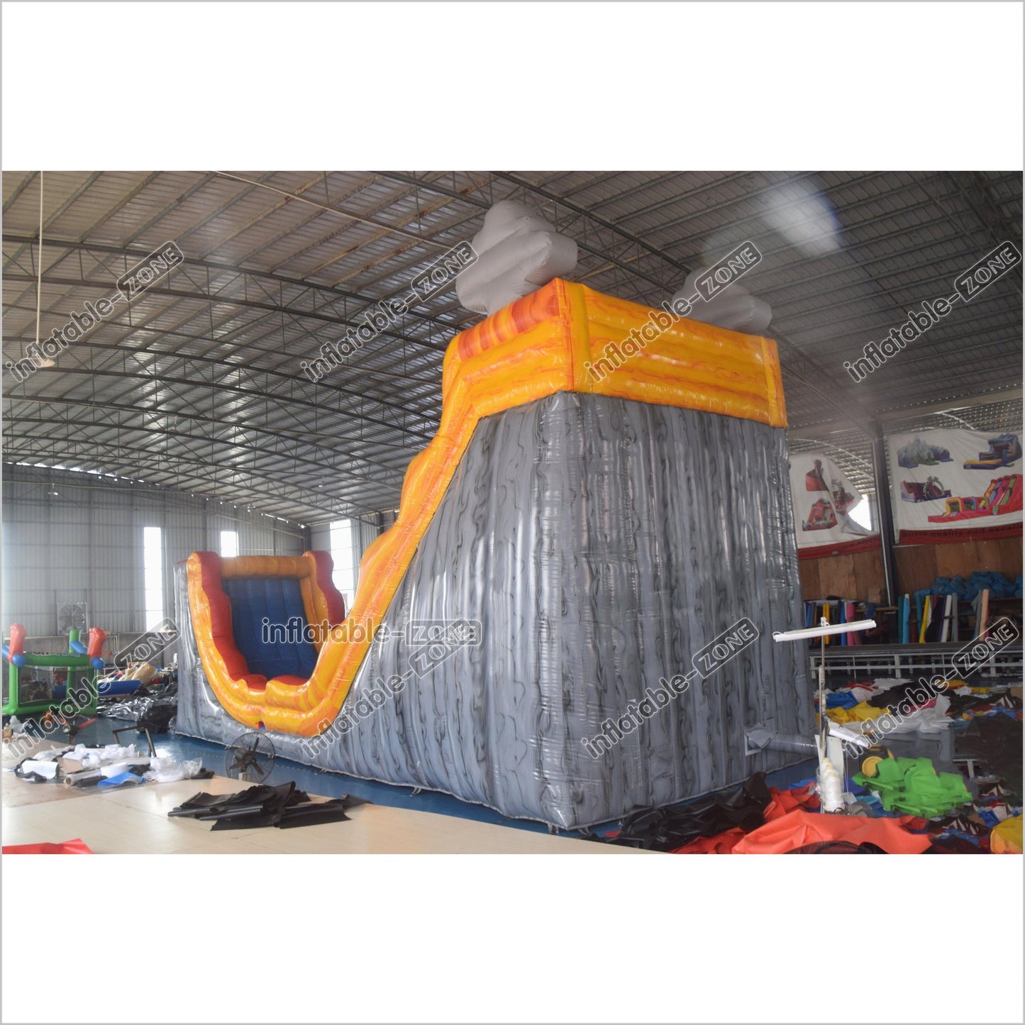 Volcano Lava Inflatable Slide Large Blow Up Inflatable Wave Dual Lane Slip And Slide Jumping For Parties - Inflatable-Zone
