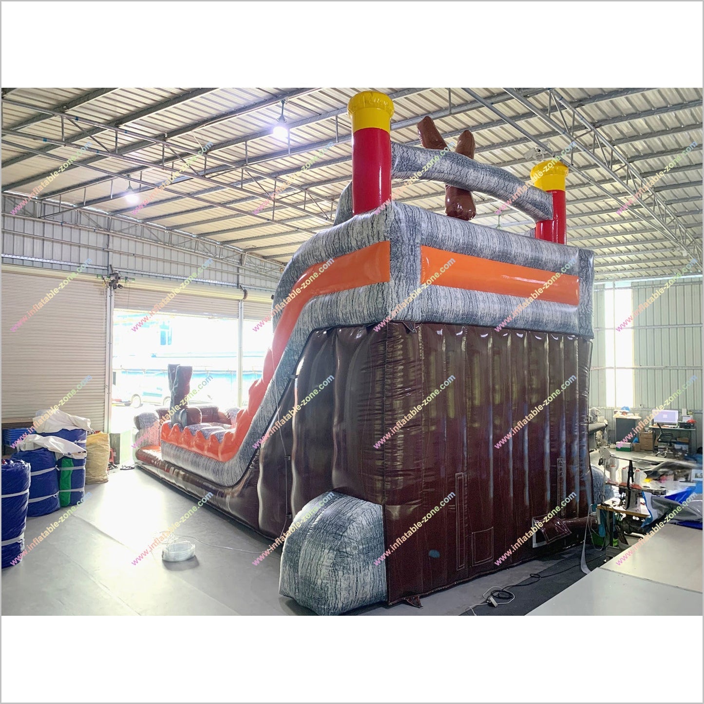 Buck Shot Water Slide Long Inflatable Castle Pool Indoor Party Bouncy Waterslide Near Me For Rent