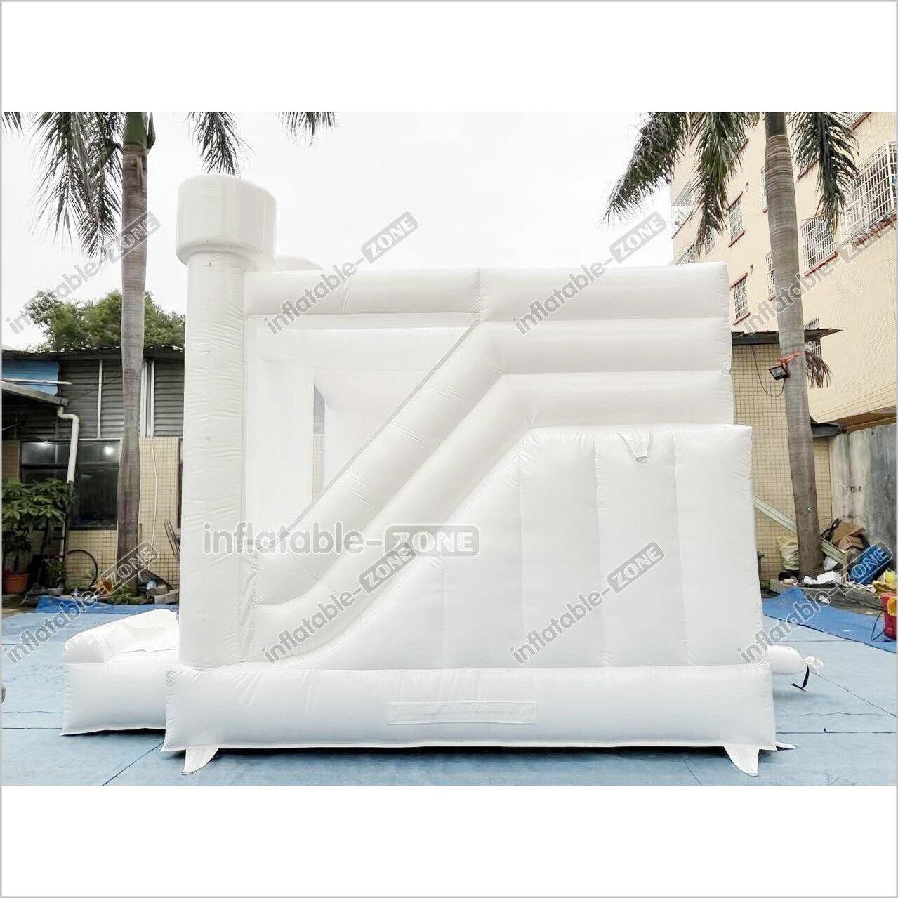 Inflatable Wedding Bounce House Combo Commercial Jumper White Bouncy Castle With Slide For Parties Near Me - Inflatable-Zone