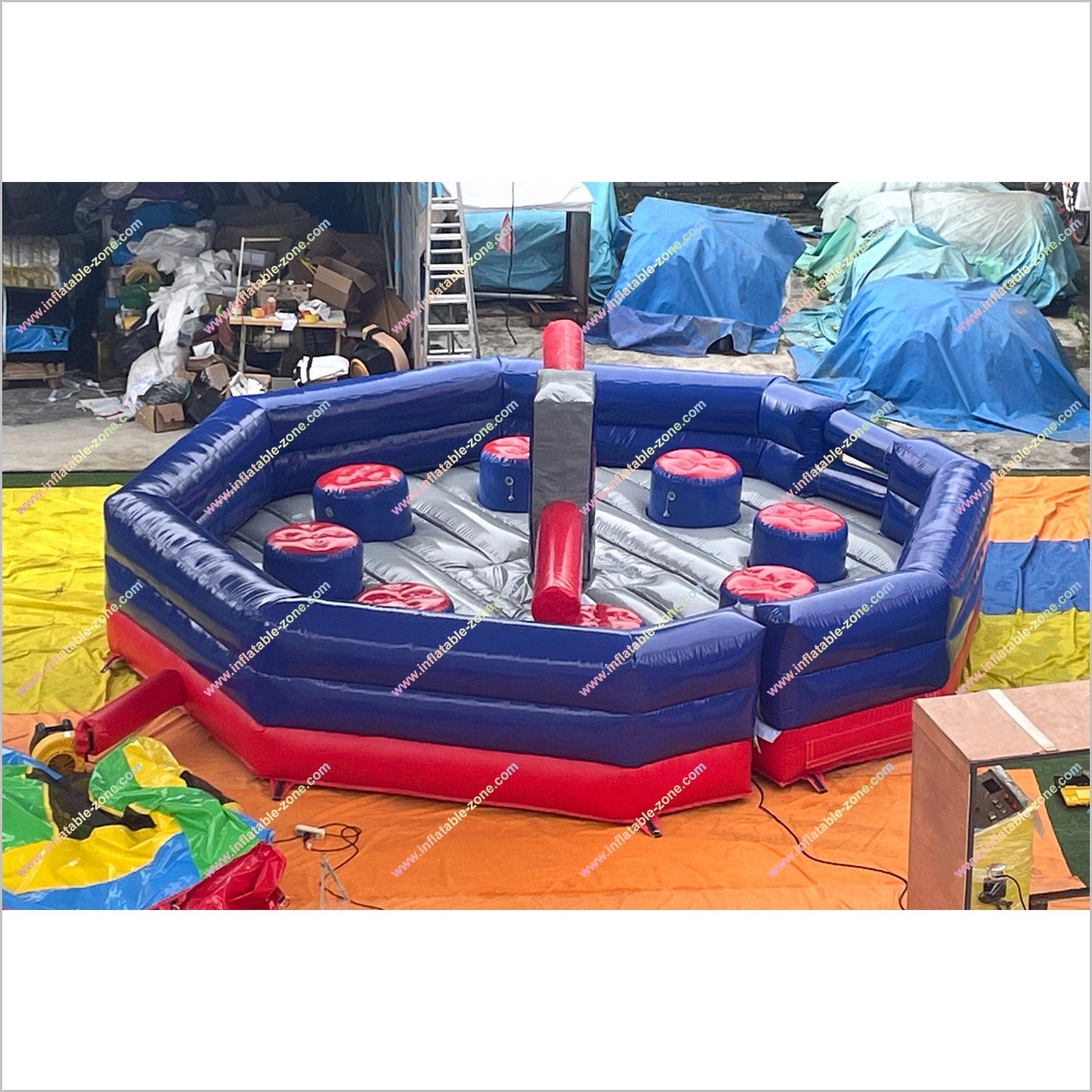Wipeout Inflatable Game Mechanical Meltdown Sweeper Inflatable Wipeout Obstacle Course Rental