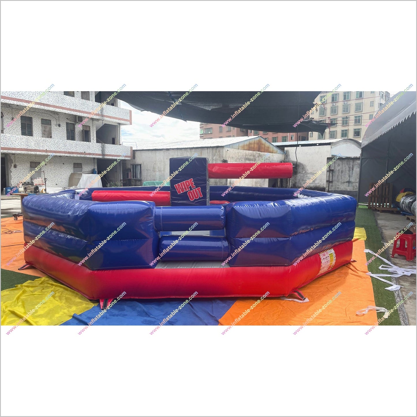 Wipeout Inflatable Game Mechanical Meltdown Sweeper Inflatable Wipeout Obstacle Course Rental