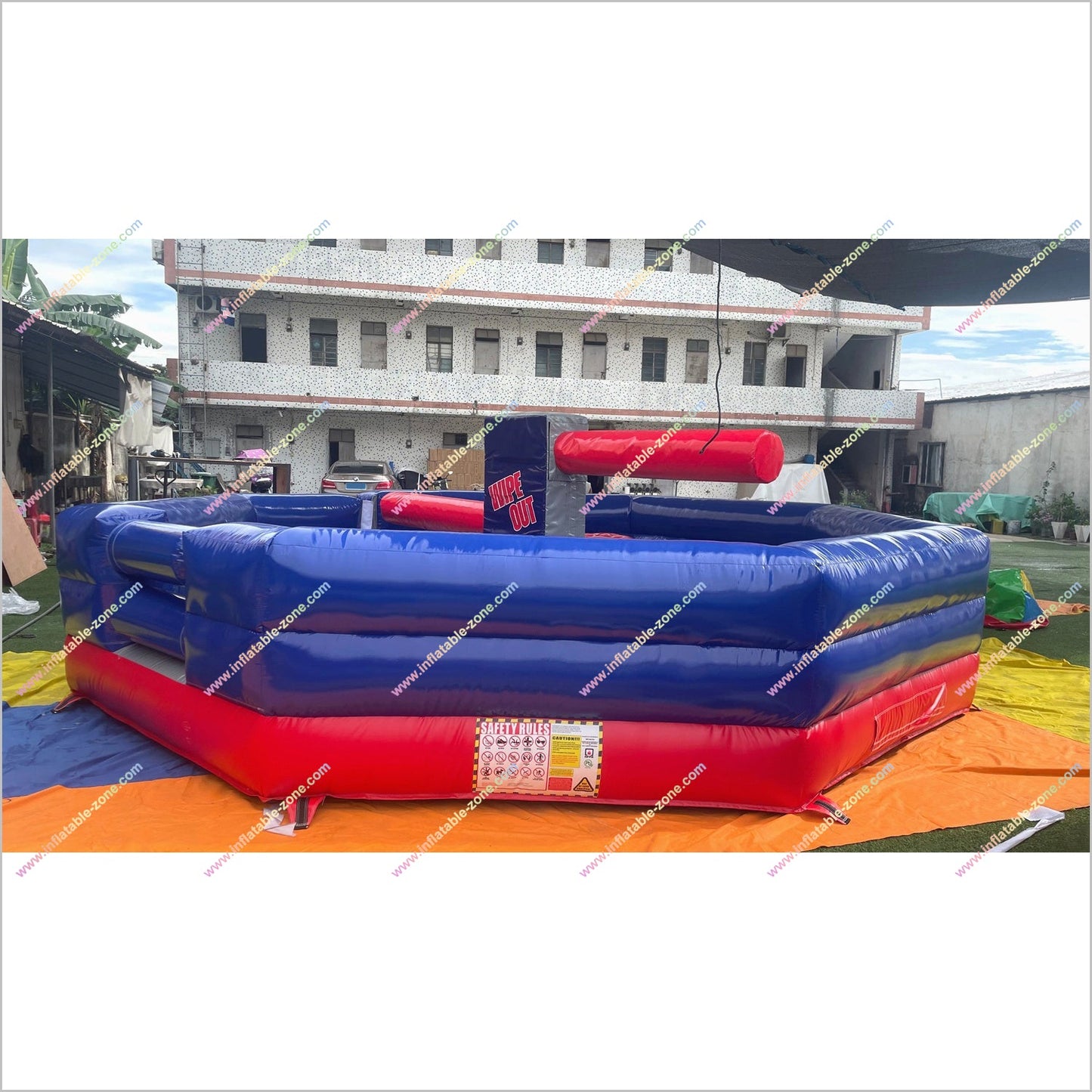 Wipeout Inflatable Game Mechanical Meltdown Sweeper Inflatable Wipeout Obstacle Course Rental
