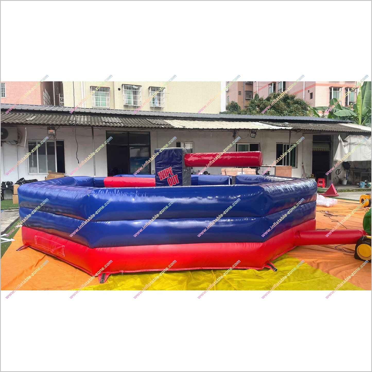 Wipeout Inflatable Game Mechanical Meltdown Sweeper Inflatable Wipeout Obstacle Course Rental