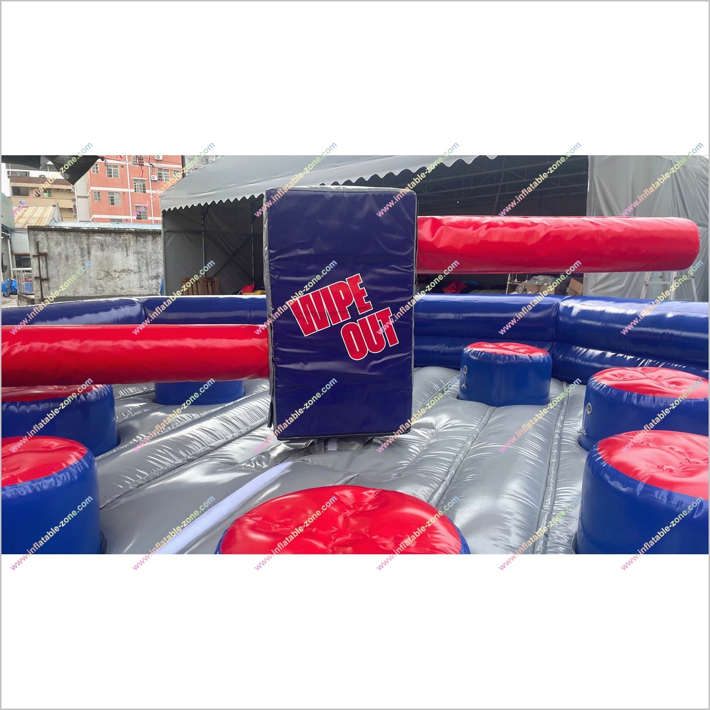 Wipeout Inflatable Game Mechanical Meltdown Sweeper Inflatable Wipeout Obstacle Course Rental