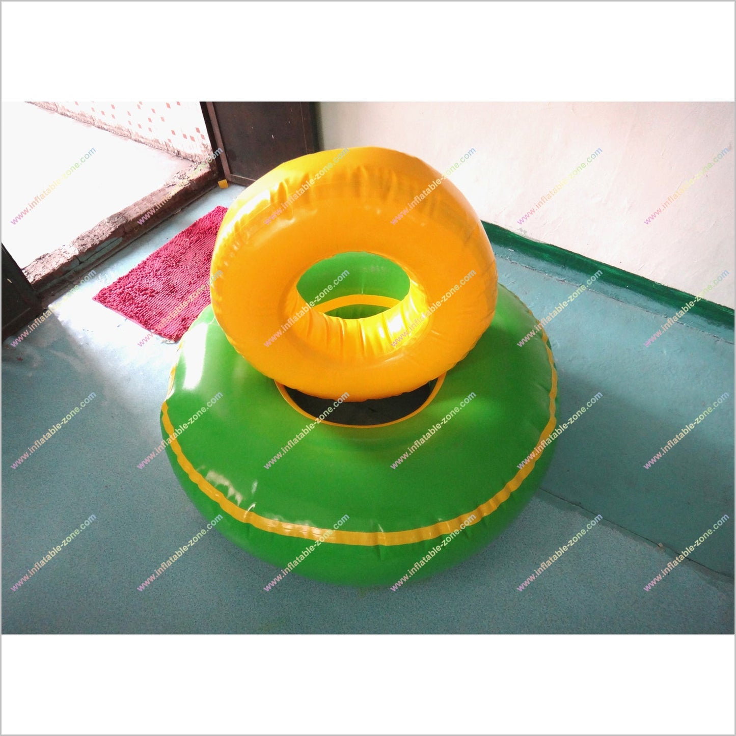 Yellow Green Inflatable Throwing Circle Toss Ring Outdoor Sports Equipment Inflatable Ring Putting Toys - Inflatable-Zone