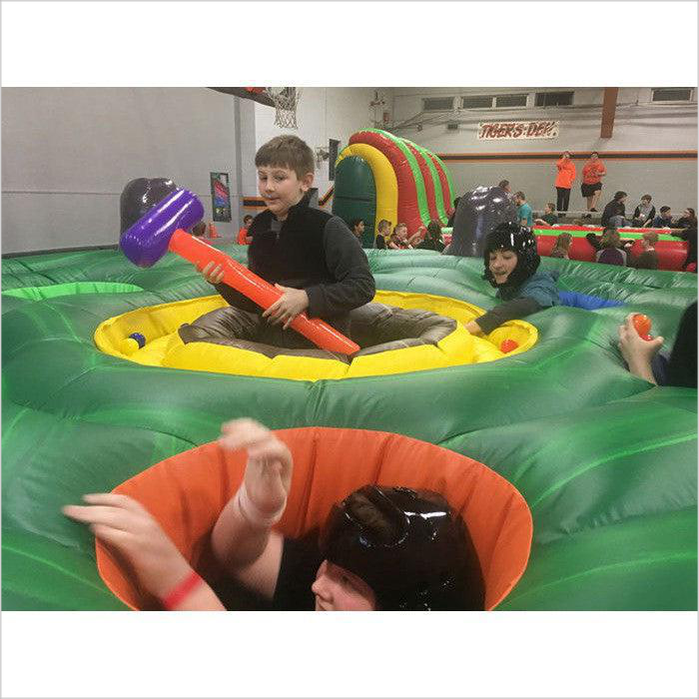 Green Funny Indoor Inflatable Whack - A - Mole Game For Children - Inflatable-Zone