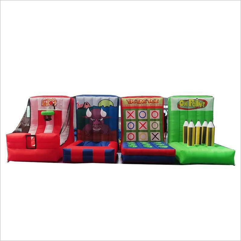 4 In 1 Inflatable Interactive Sports Game Family Carnival Game For Kids Balls Shooting Game - Inflatable-Zone