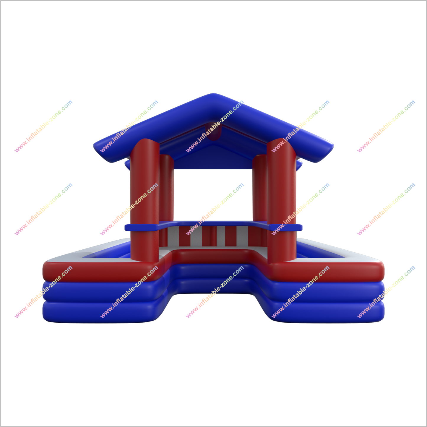 American Flag Theme Inflatable Pool Bars Blow Up Water Pub Pool Bar - Inflatable-Zone