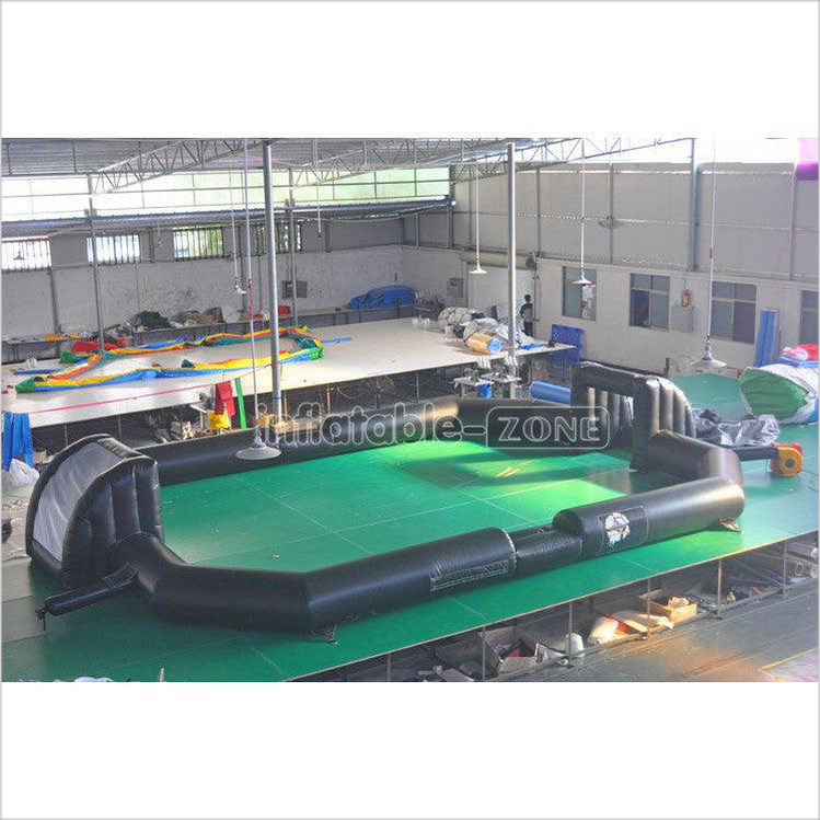 Black Color Inflatable Soccer Field, Indoor And Outdoor Inflatable Football Pitch Court - Inflatable-Zone