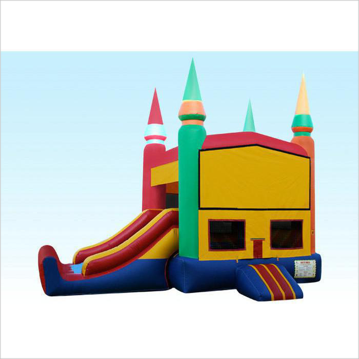 22Ft Rainbow Module Castle Inflatable Bouncer Combo With Digital Printing - Inflatable-Zone