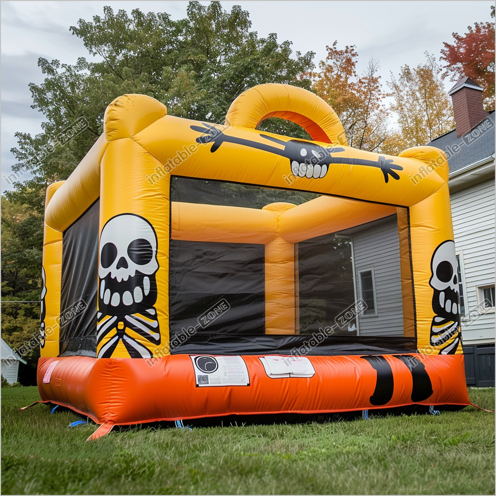 Halloween Fun Inflatable Skeleton Bouncy Castle All Fun Bouncing Inflatables Best Backyard Bounce Houses - Inflatable-Zone