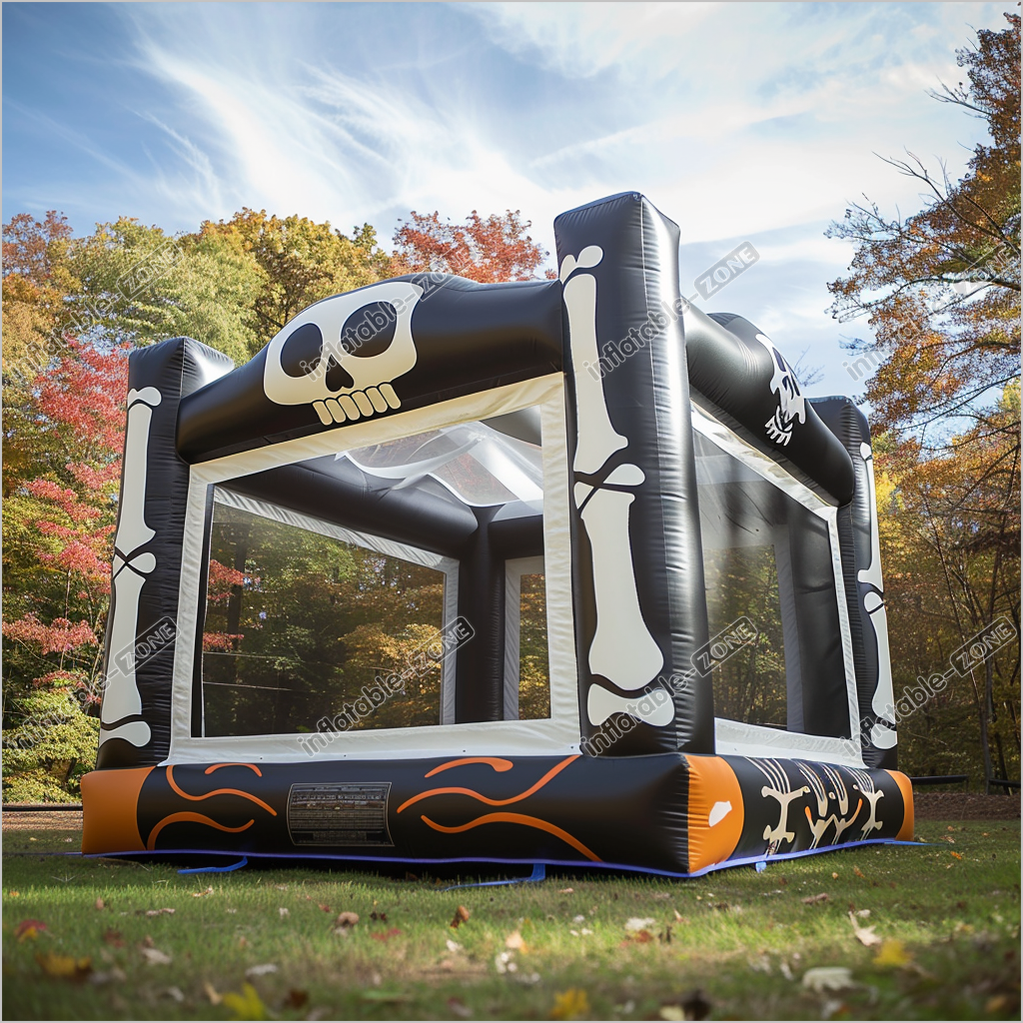 Halloween Fun Inflatable Skeleton Theme Bounce Castle Near Me Adults Jumping House For Birthday Party - Inflatable-Zone