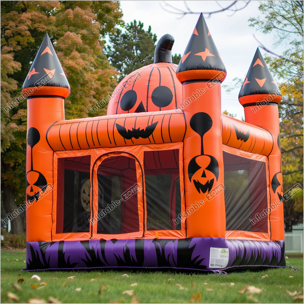 Commercial Pumpkin Inflatable Bouncy Castle Crazy Halloween Jump House For Holiday-Themed Events - Inflatable-Zone