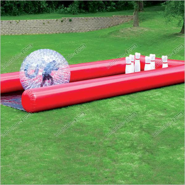 Inflatable Human Bowling Ball Game,1 Fun Zorb Ball 6 Blow Up Bowling Balls - Inflatable-Zone