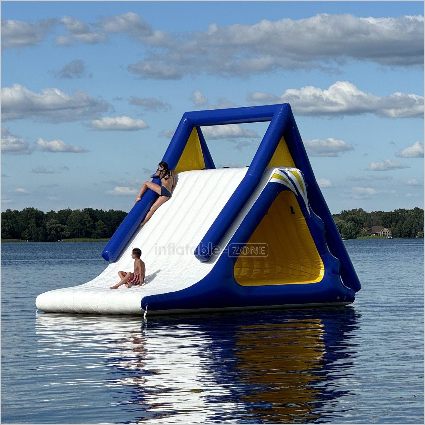 Gigantic Inflatable Triangle Water Slide Lake Water Bouncer Inflatable Floating Slide For Adults Kids - Inflatable-Zone