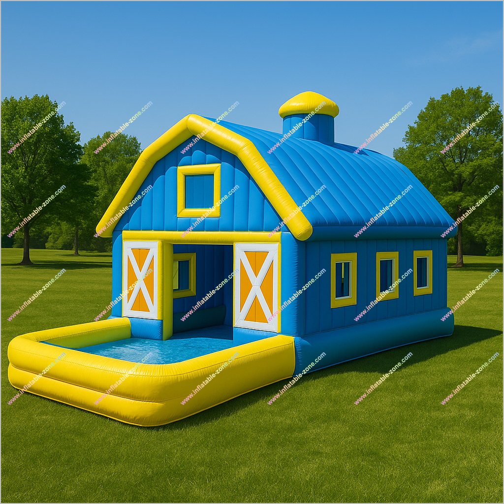 Garden House Inflatable Barn Pool Fun Water Toys Barn With Pool Outdoor Play Area Near Me