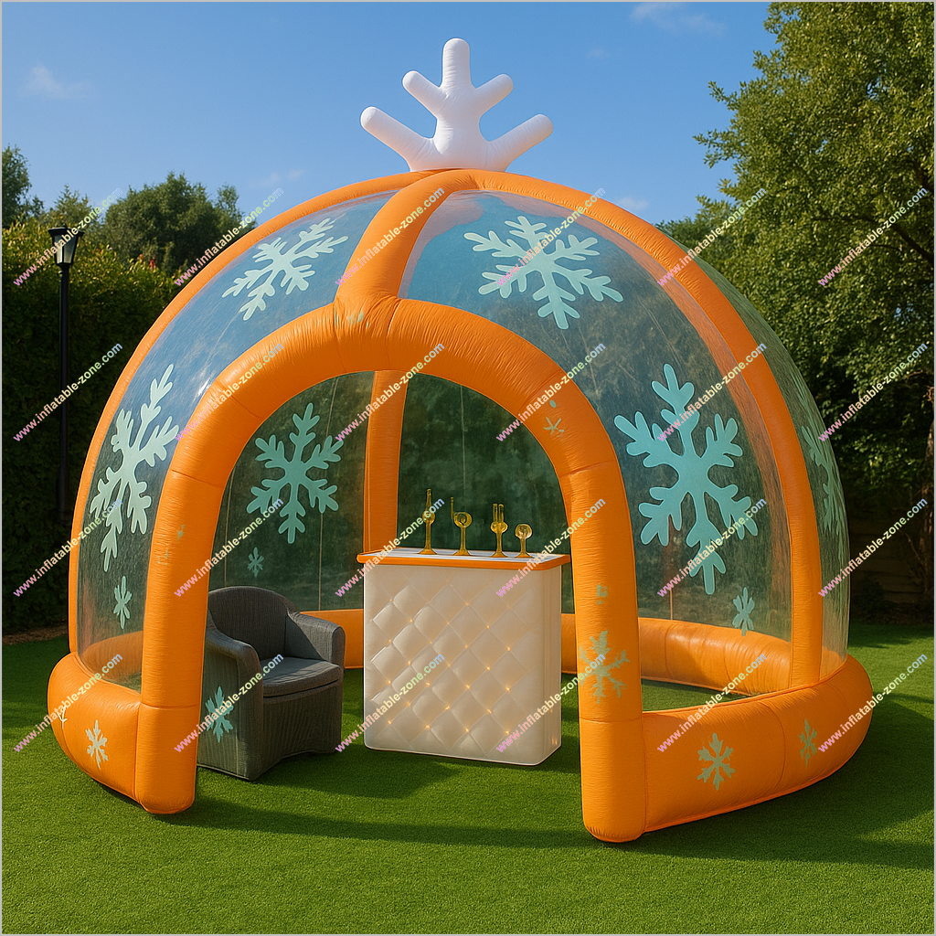 Inflatable Ice Igloo Outdoor Gathering Inflatable Igloo Ice Bar Inflatable Dome Tent For Sale
