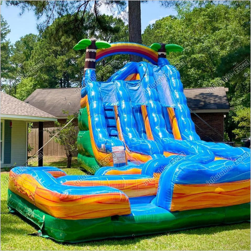 Slip And Slides Near Me Bouncer Outdoor Water Bouncy Inflatable Hose Blow Up Fun Commercial - Inflatable-Zone
