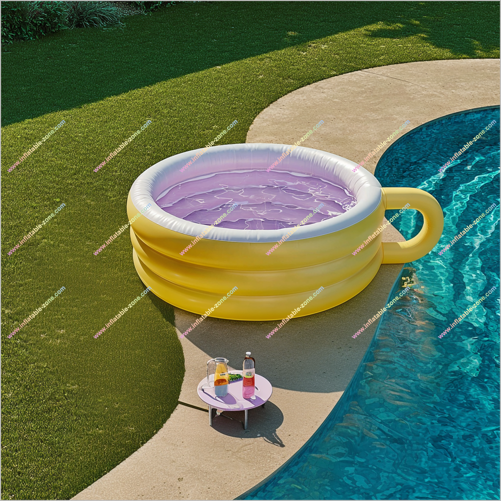Backyard Water Play Inflatable Teacup Swimming Pool Summer Float Inflatable Teacup Pool For Adults