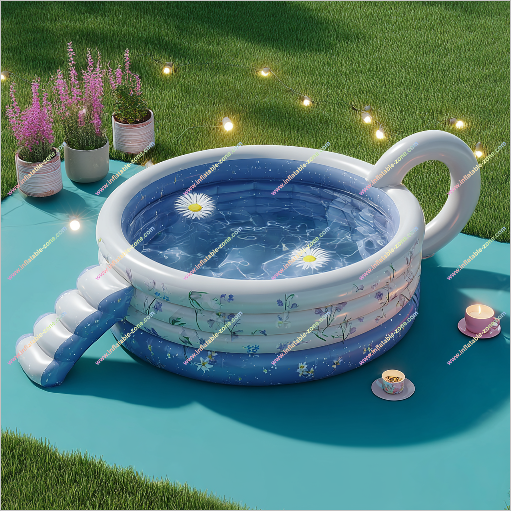 Lawn And Garden Teacup Pool Inflatable Soft Play Equipment Hire Inflatable Teacup Pool Nearby