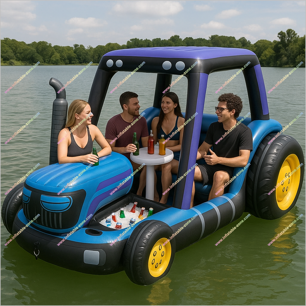 Cruising Inflatable Tractor Float Farm Style Inflatable Tractor Lake Float Water Fun Near Me