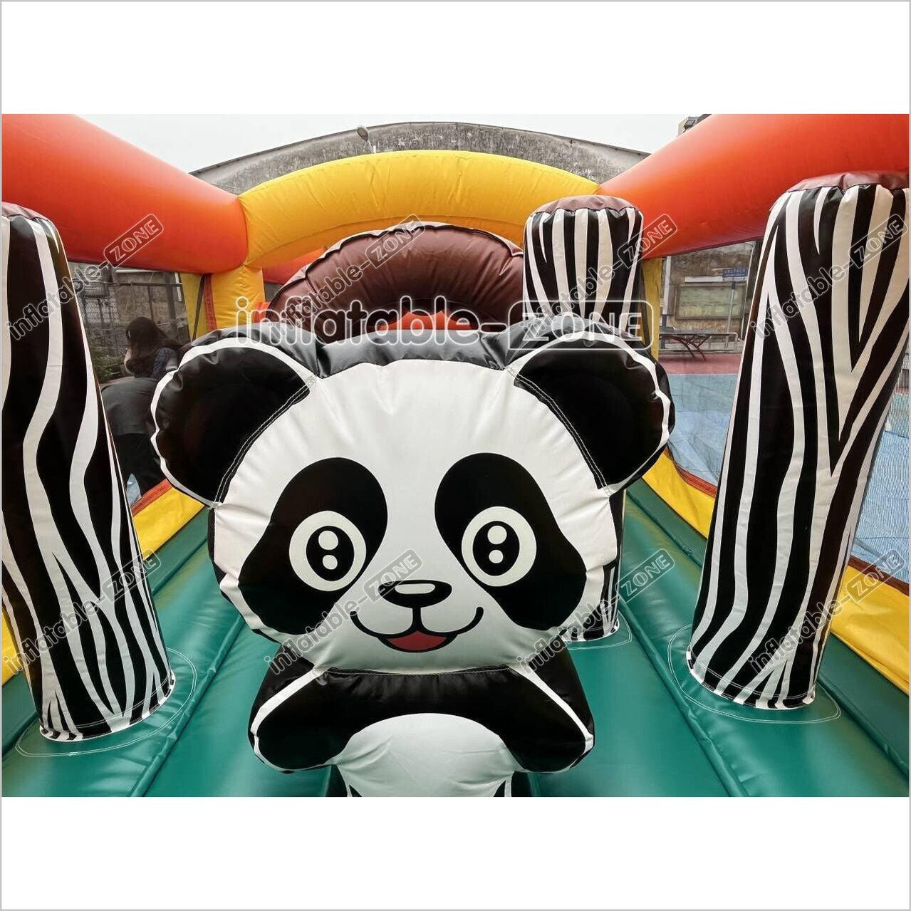 Commercial Kids And Adults Outdoor Inflatable Tropical Obstacle Course Playground Near Me - Inflatable-Zone