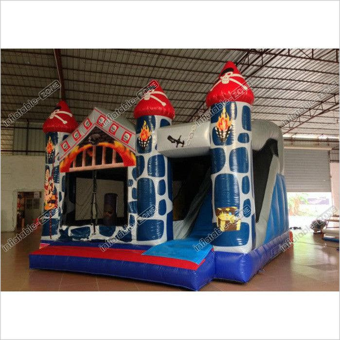5 In 1 Inflatable Combo Classic Inflatable European Bouncy Castle Inflatable Jumping Castle House With Slide Inside