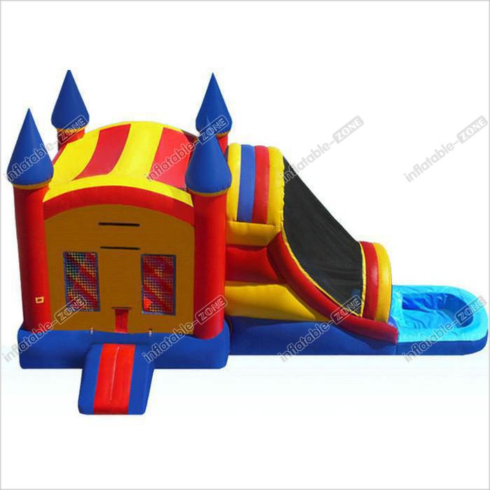 Funny Inflatable Bouncer Combo Wiith Water Slide , Toddler Blow Up Fun House