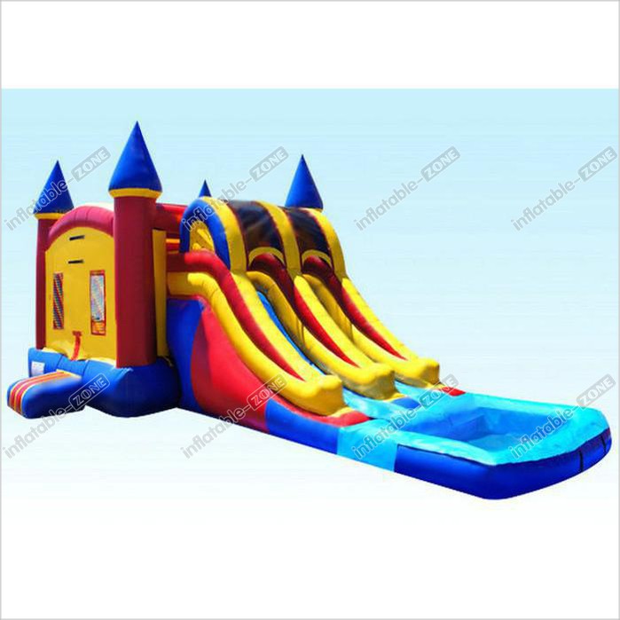29Ft Dual Lane Inflatable Castle Combo For Kids 29L X 13W X 14H