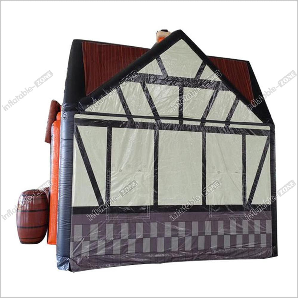 Inflatable Commercial Portable House Shaped Giant Inflatable Irish Bar Pub Tent Log Cabin Concession Stands Oxford Vip Lounge Room With Casks For Outdoor Party - Inflatable-Zone