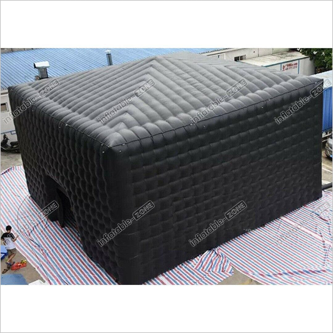 Black Large Inflatable Cube Tent Party Disco Booth Nightclub Outdoor - Inflatable-Zone