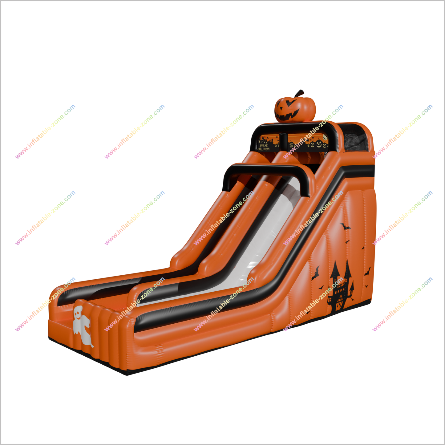 Funny Halloween Pumpkins Inflatable Slide Rental Outdoor Play Toys Jump And Slide Bouncer - Inflatable-Zone