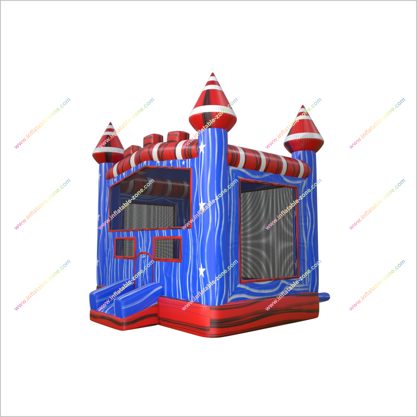 Small Bouncy Castle Back Yard Entertainment Inflatable Outdoor Playhouse Patriotic Bounce Rentals Near Me - Inflatable-Zone