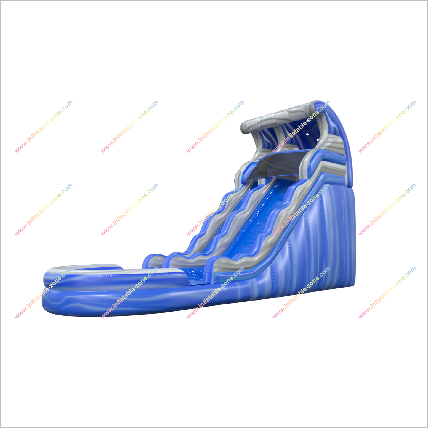 Inflatable Wave Single Lane Water Slide With Splash Pool Best Kids Inflatable Waterslide For Backyard - Inflatable-Zone