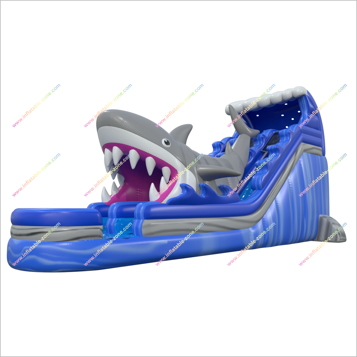 Backyard Shark Inflatable Waterslide Swimming Pool Party Popular Commercial Inflatable Water Park Water Slide - Inflatable-Zone