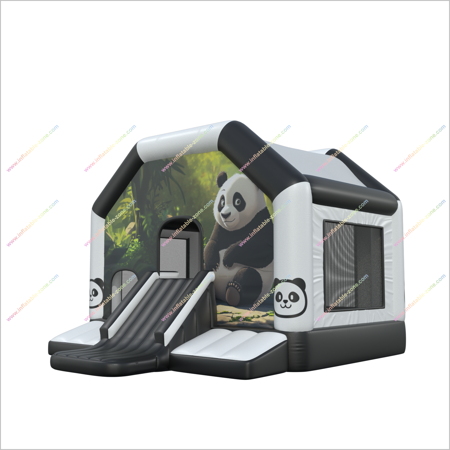 Adorable Panda Bouncy Castle Combo Slide Bouncer Near Me Adventure Inflatables Jumpy House With Slide - Inflatable-Zone