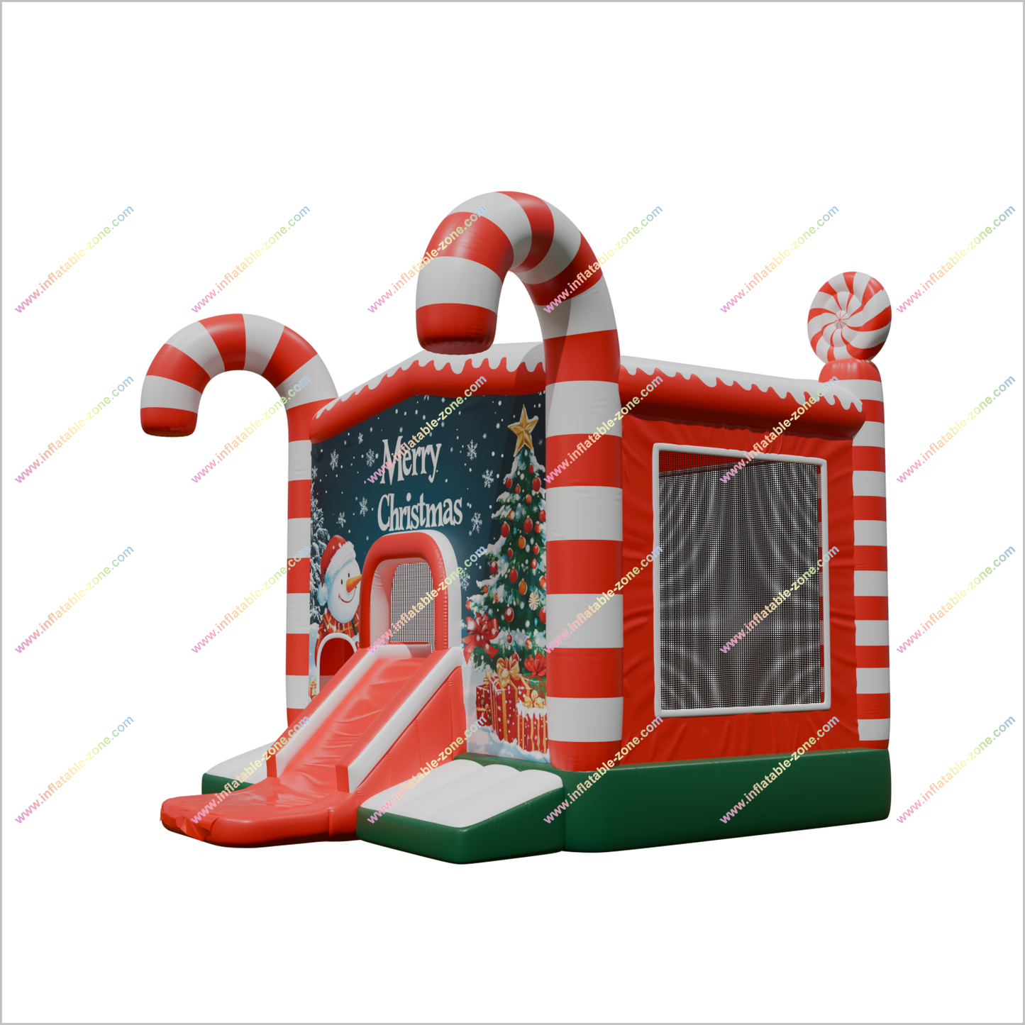 Candy Cane Land Target Inflatable Jumping Castle Christmas Tree And Snowman Bounce House Park Near Me - Inflatable-Zone