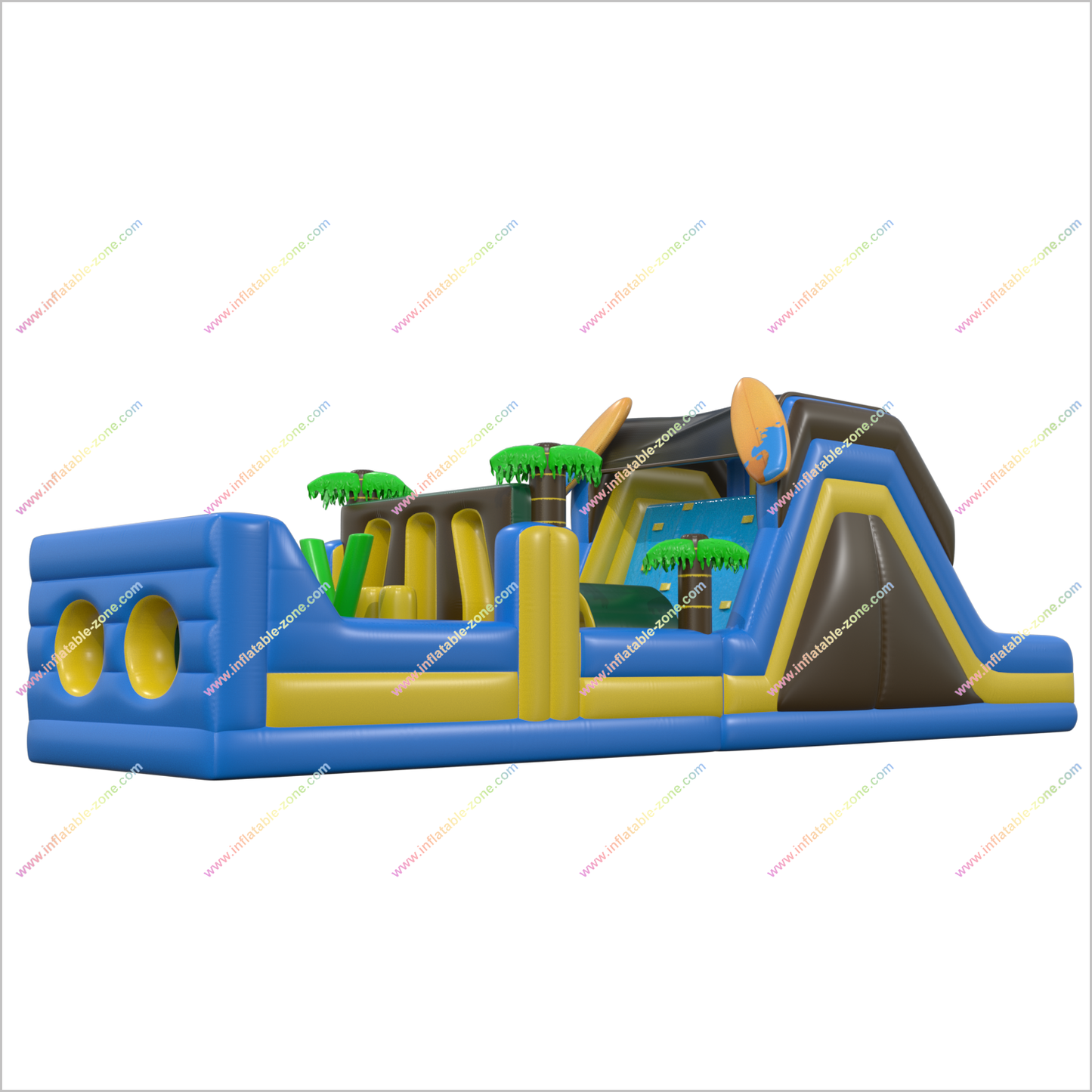 Bouncy Castle Obstacle Course Inflatable Climb And Slide Race Game Inflatable Obstacle Course For Rent Near Me - Inflatable-Zone
