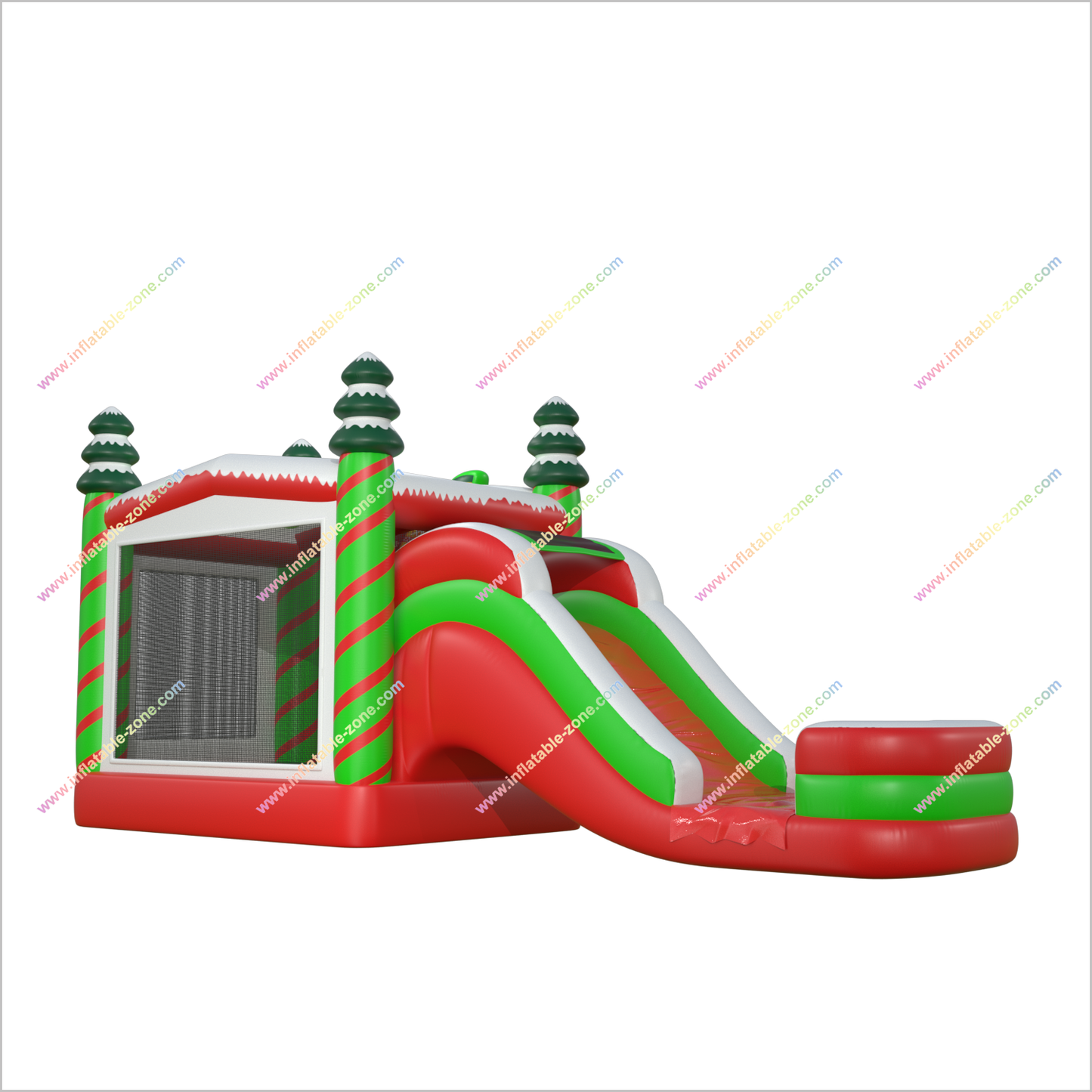 Inflatable Bouncy Castle And Water Slide Very Merry Christmas Party Water Bounce House And Slide Combo Pool - Inflatable-Zone