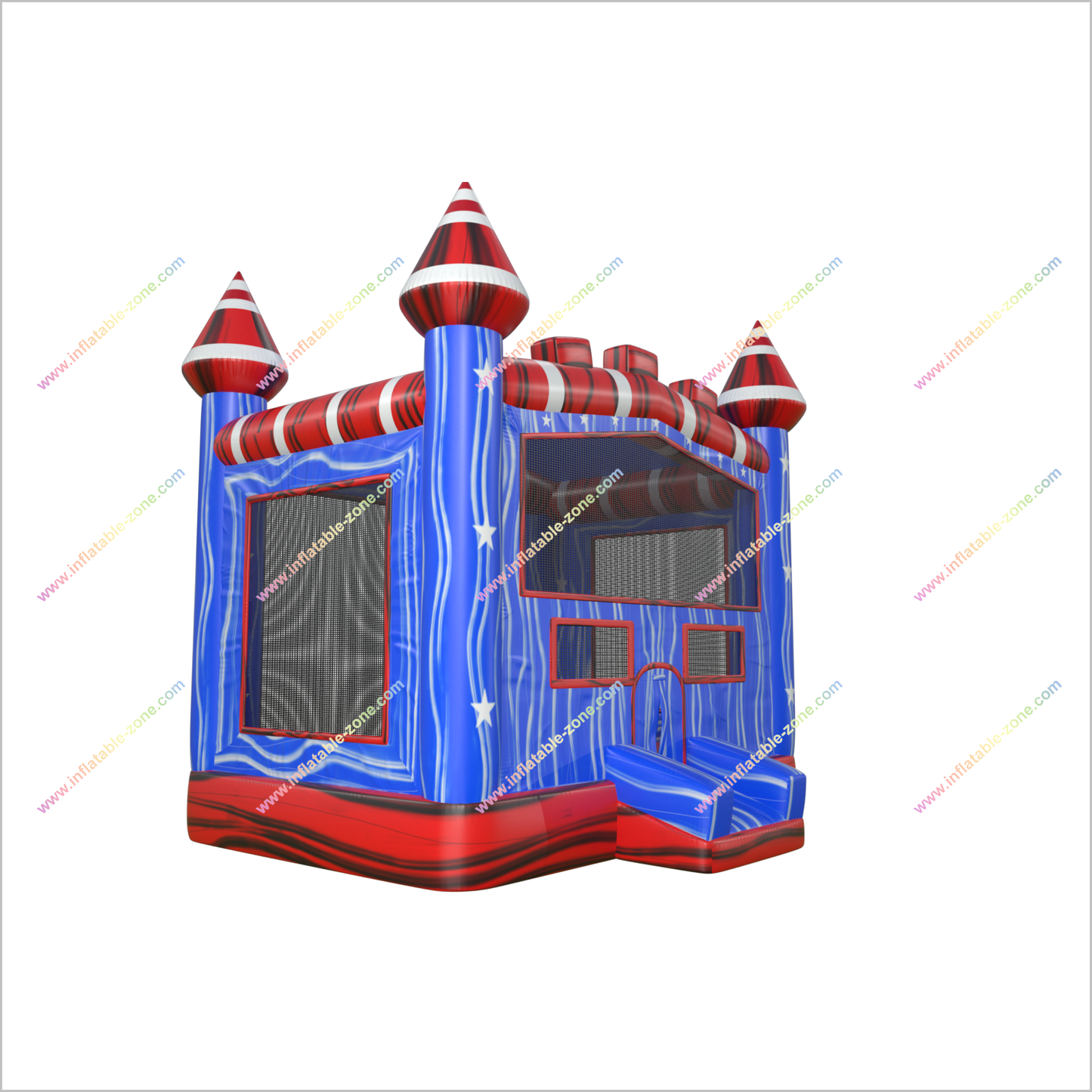 Small Bouncy Castle Back Yard Entertainment Inflatable Outdoor Playhouse Patriotic Bounce Rentals Near Me - Inflatable-Zone